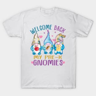 Welcome back My Pre-K Gnomes  back to school gift T-Shirt